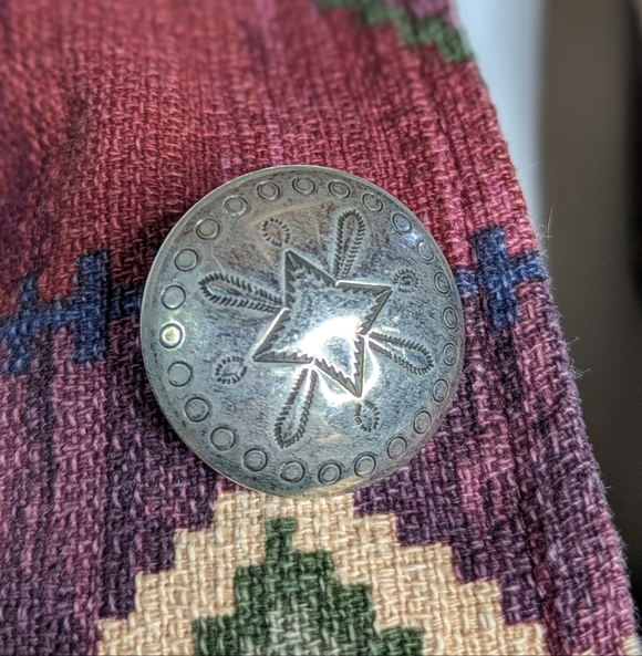 Vintage Cactus Flower Red Yellow Western Aztec Sleeveless Open Vest Cardigan L - Picture 3 of 9